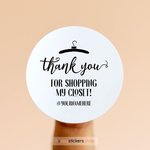 Thank You For Shopping My Closet! Stickers & Labels with your custom text - Picture 14 of 17